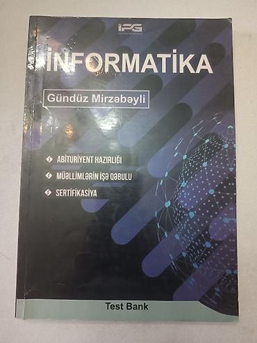 dərs kitabları: Məhsul: “İNFORMATİKA” – Test Bank Müəllif: Gündüz Mirzəbəyli — 1