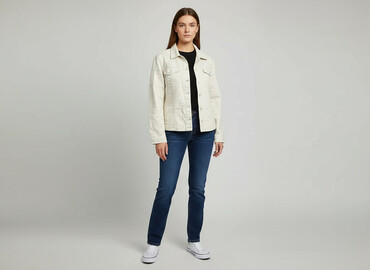 kurtki ocieplane poznań: Jeanswear, Women`s jeans jacket, size L