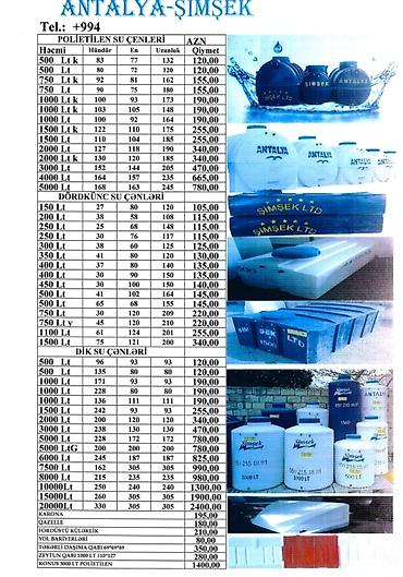 Baklar və çənlər: Bak, Plastik, Yeni, Pulsuz çatdırılma — 12