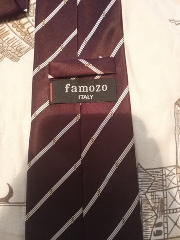 böyük bədən geyim: Vintage qalstuk məşhur İtalya markası Famozo məhsuludur münasib