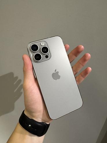 IPhone 15 Pro Max, Б/у, 256 ГБ, Natural Titanium, Защитное стекло, Чехол, 86 %