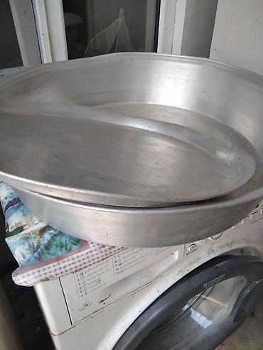 şirniyyat soba: Böyük ölçülü alüminium sinilər dəsti - Material: qalın alüminium - — 2