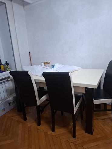 parket yonan: Yemək masa dəsti – 1 masa + 6 stul - Masa: düzbucaqlı forma, parlaq — 1