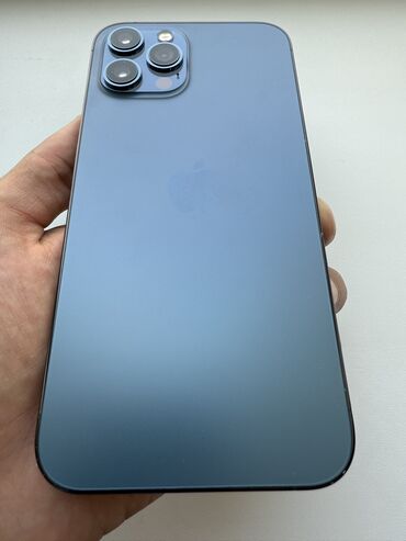 телефоны айфон 13 про макс: IPhone 12 Pro Max, Колдонулган, 128 ГБ, Pacific Blue, 77 %