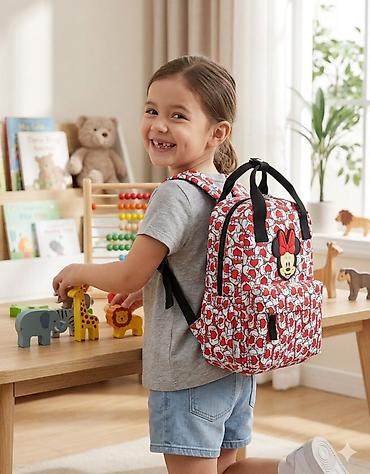Детский рюкзак Disney Minnie Mouse - Яркий принт с ладошками в форме