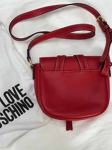 estee: Yeni Love Moschino çiyin çantası - Rəng: parlaq qırmızı - Material — 2