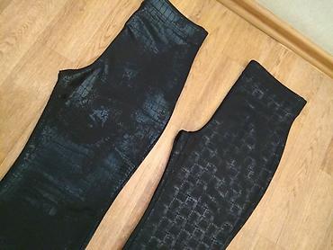 Брюки: Женские брюки (Корея) - Цвет: чёрный с благородным мерцающим принтом — 7