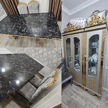 Masa dəsti satılır +qorko ilə birlikdə 400₼. 6 oturcağı var.Ünvan binə