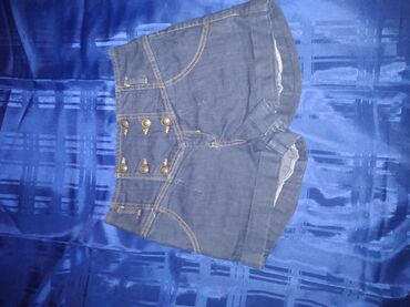 farmerke sorc: Jeans, color - Light blue, Single-colored