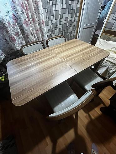 metbe: Embawood istehsalı yemək dəsti – masa + 4 oturacaq - Model: 4598 — 1