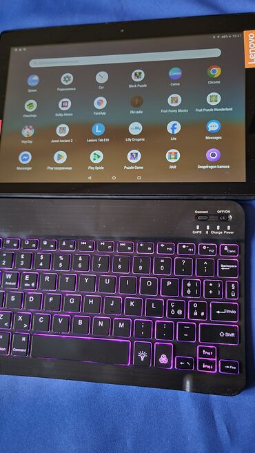 Tableti: Lenovo Tab E10 + bežična Bluetooth tastatura - Tablet: Lenovo Tab E10 — 3
