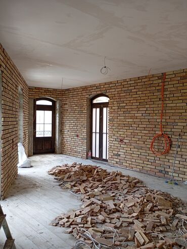 Fasad işləri: Kabançik travertin dekorativni daş usdasi — 14