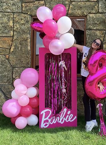 картонный домик: Barbie-Box - Барби бокс Фото-зона/стойка в стиле Barbie — большая — 5