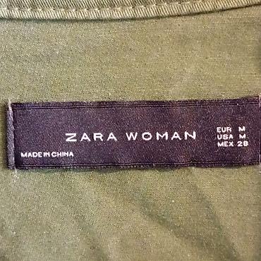 женские жакеты: Хаки куртка ZARA WOMAN с декором оригинал. - Женская модель, размер — 8