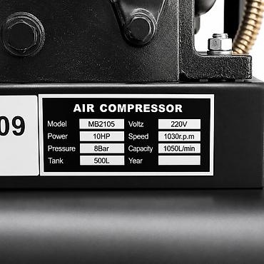 Оборудование для производства: №: 8936 Məhsulun adı: Hava kompressoru Ural, 500 l Brend: Ural — 2