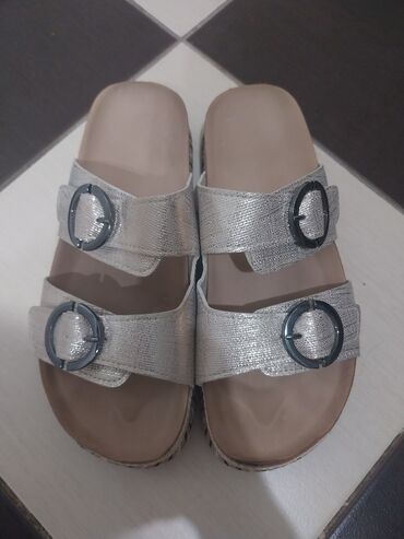 opposite srebrne sandale: Fashion slippers, Opposite, 39