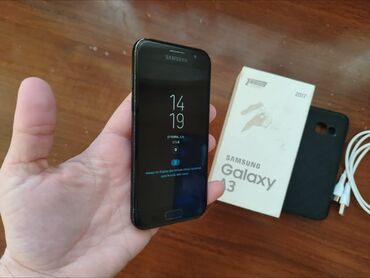 Samsung: Samsung Galaxy A3 2017, 16 GB, rəng - Göy, Sensor, İki sim kartlı