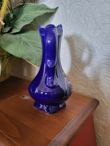 Ostalo posuđe: Bokal porcelan,kobalt,pozlata iz 70ih. Bokal ukrasni nigde — 5