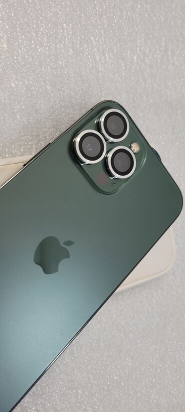бу айфон 13 про макс 256: IPhone 13 Pro Max, Колдонулган, 256 ГБ, Жашыл, Каптама, 100 %