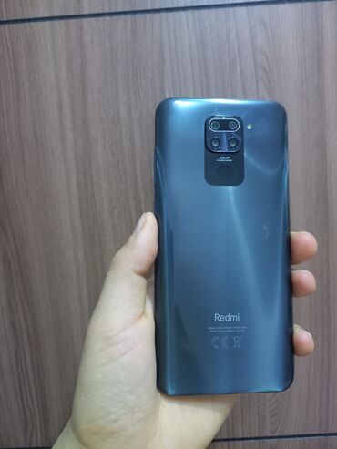 redmi telefonu: Xiaomi Redmi Note 9, 128 GB, rəng - Boz, 
 Zəmanət, Düyməli, Sensor