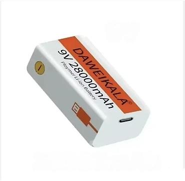 Baterije: PUNJIVA BATERIJA 9V USB TIP C 12800MAH 9V USB TIP C 28000MA | Lično — 6