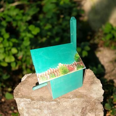 Yuvalar: Rəngli dekorativ quş evi Olçüsü 15*12*12 - Material: ağac - Dizayn — 18