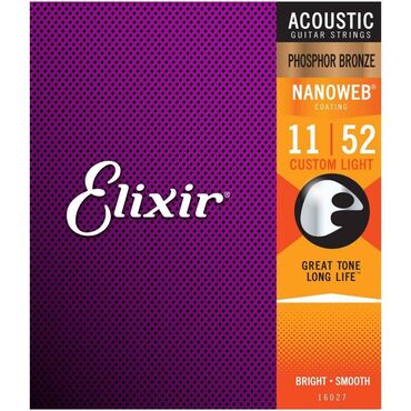 деревянные музыкальные инструменты: Набор струн Elixir Nanoweb Bronze и Phosphor Bronze для акустической