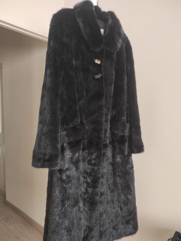 мутоновая шуба: Шуба, Норка, Длинная модель, 6XL (EU 52)
