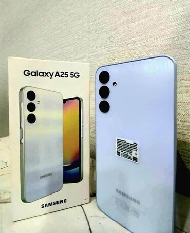 Samsung: Samsung Galaxy A25, Б/у, 128 ГБ, цвет - Белый, 2 SIM