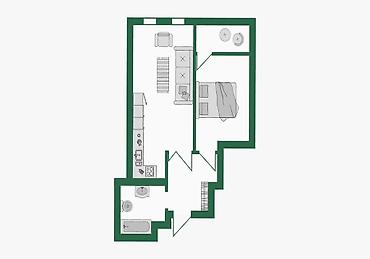 avangard building: 2 комнаты, 51 м², Элитка, 7 этаж — 3