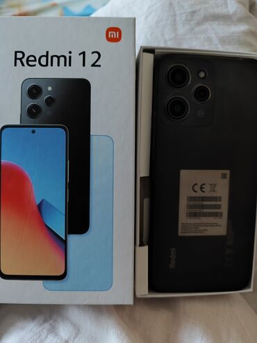 смартфон xiaomi mi3: Xiaomi, Redmi 12, Колдонулган, 128 ГБ, түсү - Кара, 2 SIM