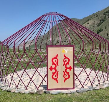 большая ваза для пальмы: Боз үйлөр сатылат, Каркасы Металл, 70 баш, Диаметри 5 метр