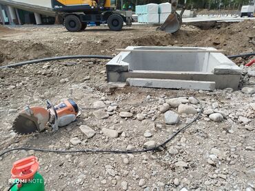 Beton işləri: Səssiz tozsuz səliqəli kəsim. Beton katlavan monolit kubik — 17