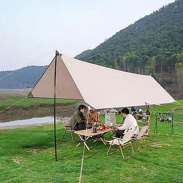 Палатки: Тент от дождя, солнца и ветра Размер 3*3 м В комплекте Стойки 2 — 5
