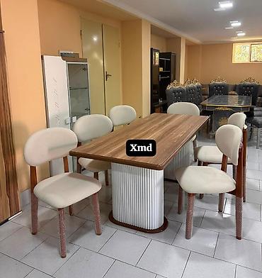 ustullar: Masa və stul dəsti – Xmd - Komplektlər: - Masa 1×2 m + 6 stul - — 10