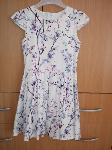 haljina deda mrazica: Midi, Kratak rukav, 128-134
