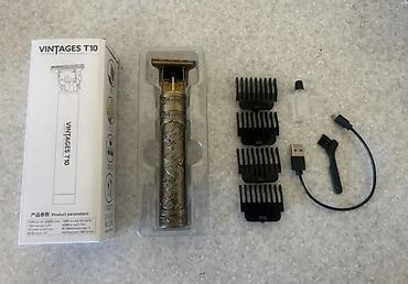 Личные вещи: Məhsul: VINTAGE T10 peşəkar trimmer Xüsusiyyətlər: - T-formalı kəsici — 2
