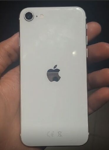 Apple iPhone: IPhone SE 2020, 128 GB, White Titanium, Barmaq izi, Simsiz şarj