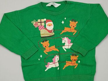 sweterek świąteczny chlopiecy: Sweterek, H&M, 3-4 lat, 98-104 cm, stan - Bardzo dobry