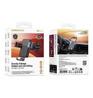Другие аксессуары для мобильных телефонов: Автодержатель BOROFONE BH118 Refined gravity car holder (black metal — 1