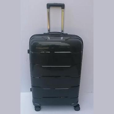 Putni koferi i torbe: Tvrdi kofer na točkiće – tamnosiva boja - Materijal: čvrsta ABS/PC — 1