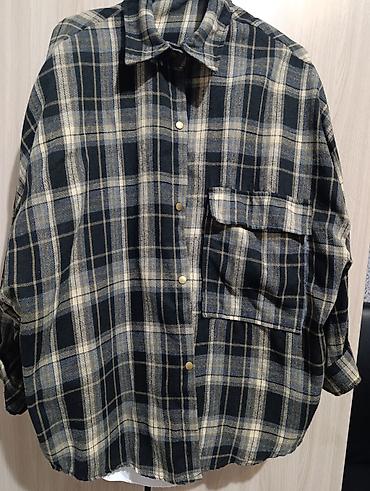 Рубашки: Рубашка в клетку oversize - Свободный крой, опущенная линия плеча - — 2