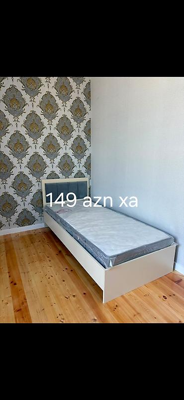 uşaq kravat: Tək nəfərlik çarpayı və döşək dəsti - Rəng: ağ korpus, boz yumşaq — 1