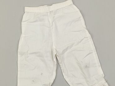 białe spodnie legginsy: Baby material trousers, 12-18 months, 80-86 cm, condition - Fair