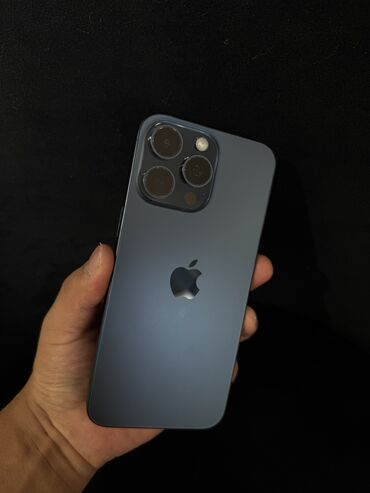 продаю айфон 15 про макс: IPhone 15 Pro Max, Б/у, 256 ГБ, Blue Titanium, Чехол, 87 %