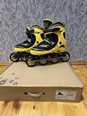 ucuz nike krampon: Uşaq üçün tənzimlənən inline konkisürüş ayaqqabıları – sarı/qara — 3