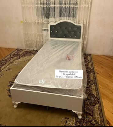 Новый, Односпальная кровать, Без подьемного механизма, С матрасом, Без выдвижных ящиков, Азербайджан