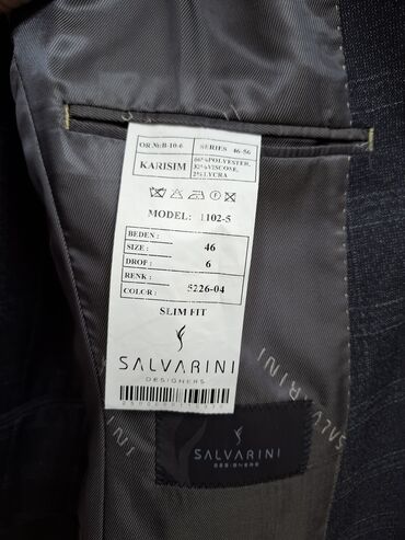 Костюмы: Мужской костюм-тройка Salvarini - Комплектация: пиджак, жилет, брюки — 8