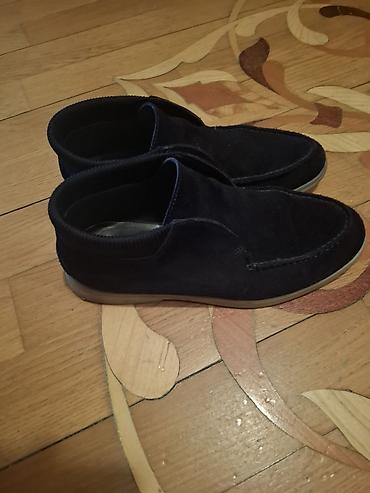 Ayaqqabılar: 250 manata alinib.Kişi ayaqqabısı – tünd mavi rəngdə mokasin/loafer — 2