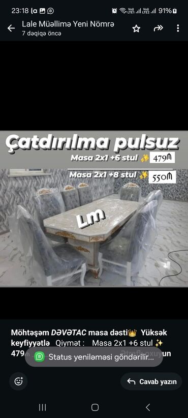 stullarin qiymeti: Dördbucaq masa, Qonaq otağı üçün, 6 nəfər, Açılmayan, Digər xammal istehsal ölkəsi, Zəmanətsiz